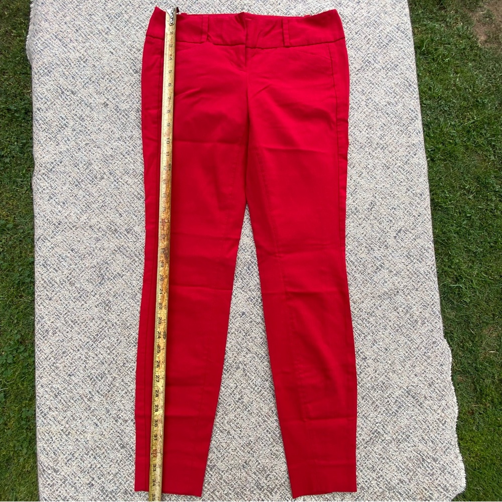 The Limited Exact Stretch Red Skinny Ankle Pant size 0 - Picture 11 of 11